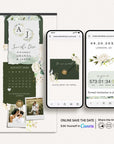 Rustic Online Digital Save the Date with Calendar