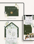 Rustic Online Digital Save the Date with Calendar