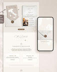 SOFIA Passport Style Online Digital Wedding Invitation with RSVP