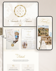 SOFIA Destination Wedding Website Template for Canva with RSVP