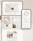 SOFIA Passport-Style Wedding Website Canva Template with RSVP