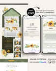 MARISOL Sunflowers Online Digital Wedding Invitation