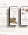 SOFIA Destination Wedding Website Template for Canva with RSVP