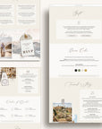 SOFIA Destination Wedding Website Template for Canva with RSVP
