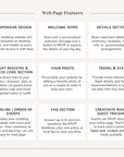 Beach Themed Canva Wedding Website Template with Online RSVP