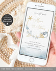 Marina | Beach Wedding Save the Date Digital Invitation