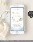 Marina | Beach Wedding Save the Date Digital Invitation