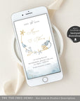 Marina | Beach Wedding Save the Date Digital Invitation