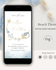 Marina | Beach Wedding Save the Date Digital Invitation