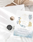 Marina | Beach Themed Wedding Invitation Template