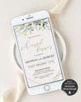 FLORA Greenery Rehearsal Dinner Digital Invitation