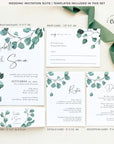 Luisa | Eucalyptus Wedding Invitation Set Template