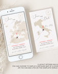 Sofia | World Map Destination Wedding Save the Date Evite