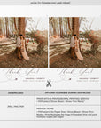 Sofia | Destination Wedding Thank you Card Template
