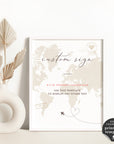 Sofia | World Map Custom Wedding Sign Template