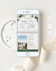 PALMA Tropical Wedding Passport Save the Date Digital