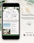PALMA Tropical Wedding Passport Save the Date Digital
