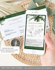 PALMA Tropical Wedding Boarding Pass Wedding Invitation Evite