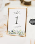 Flora | Rustic Wedding Table numbers Template