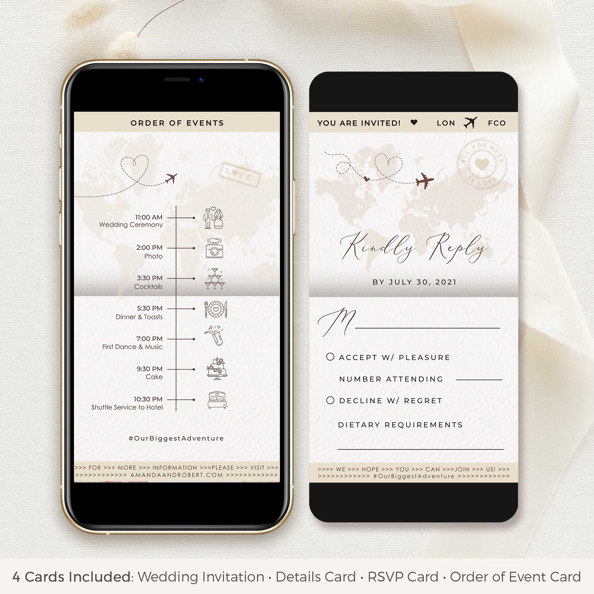 Sofia | Passport Wedding Invitation Digital