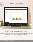 Marisol | Sunflowers Wedding Place Cards Template