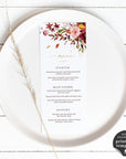 Ambra | Template for Wedding Menu