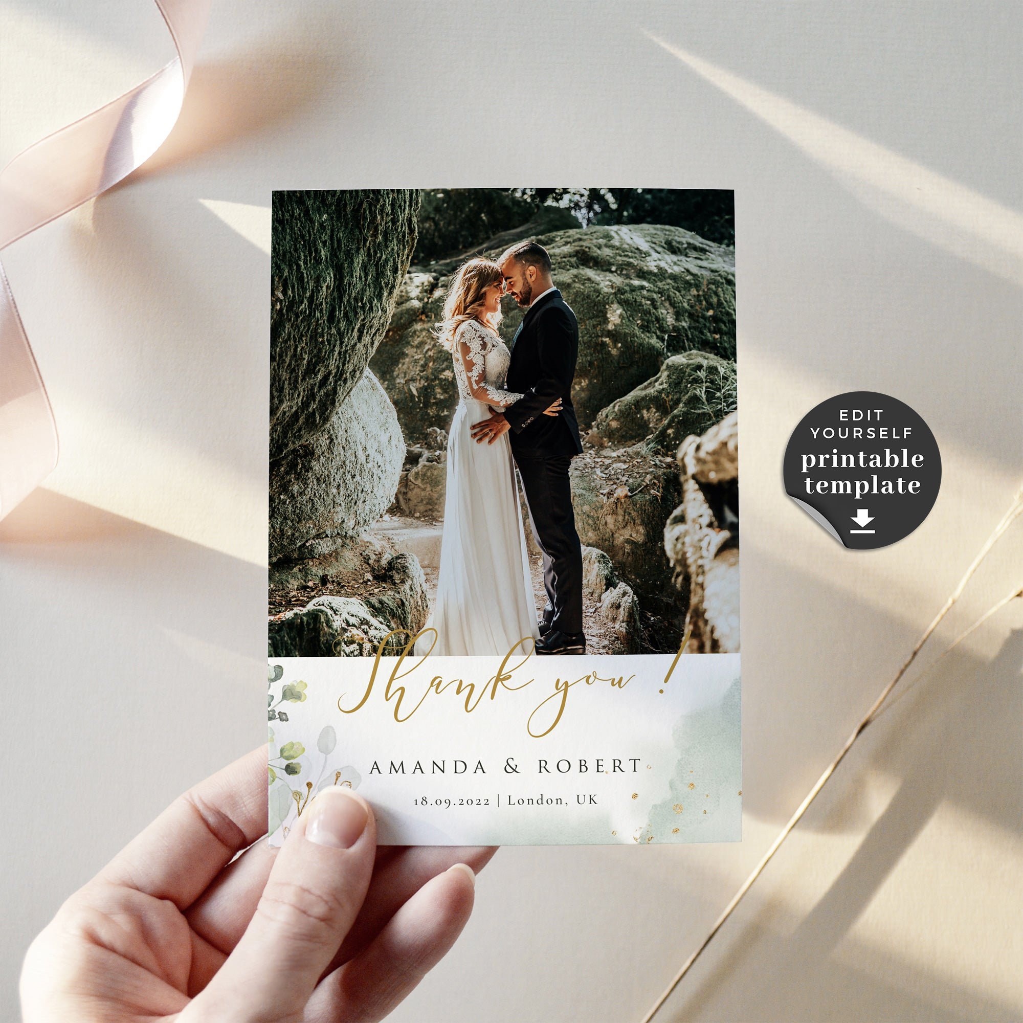 Flora | Wedding Thank You Card Template