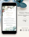 NATALIA Christmas Themed Wedding Rehearsal Evite