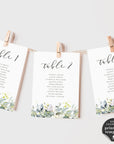 Flora | Rustic Wedding Seating Cards Template