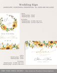 Marisol | Sunflowers Wedding Welcome Sign Template