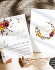 Ambra | Fall Wedding Invitation Template with RSVP