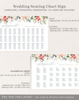 Natalia | Christmas Wedding Seating Chart Template
