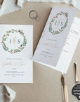 Natalia | Christmas Themed Wedding Program Template