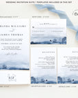 ALYSSA | Sea Wedding Invitation with Rsvp Template