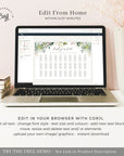 Flora | Printable Template for Seating Chart Wedding