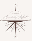 Sofia | Travel Theme Monogram Wedding Logo Template