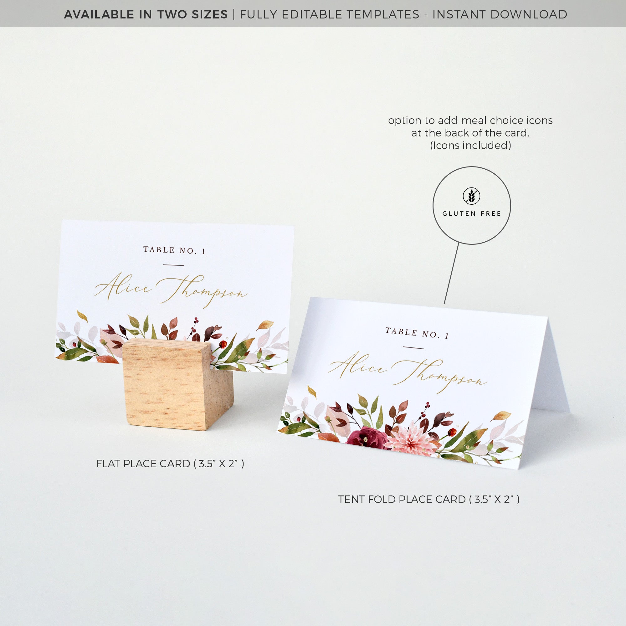 Ambra | Wedding Place Cards Template