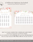 Fiorella | Seating Chart Wedding Template