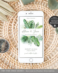 Tropical Wedding Save the Date Evite