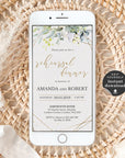 FLORA Greenery Rehearsal Dinner Digital Invitation