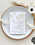 Sofia | World Map Wedding Menu Template