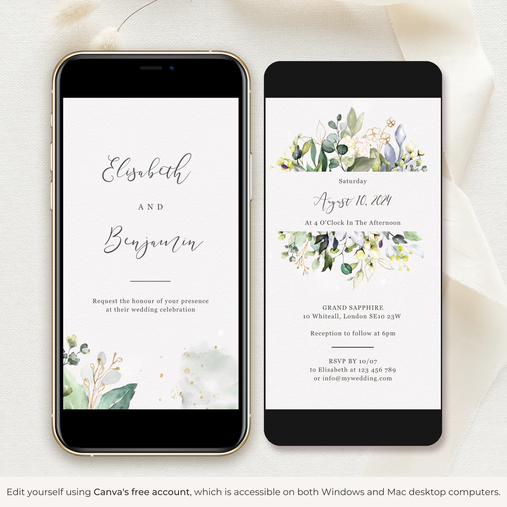 FLORA | Rustic Wedding Invitation Video Template