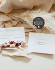 Rosita | Blush & Burgundy Wedding Invitation Set Template