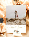 Natalia | Christmas Wedding Thank You Card Template