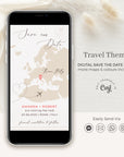 Sofia | World Map Destination Wedding Save the Date Evite
