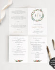 Natalia | Christmas Themed Wedding Program Template