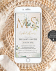 Flora | Rustic Bridal Shower Electronic Invitations