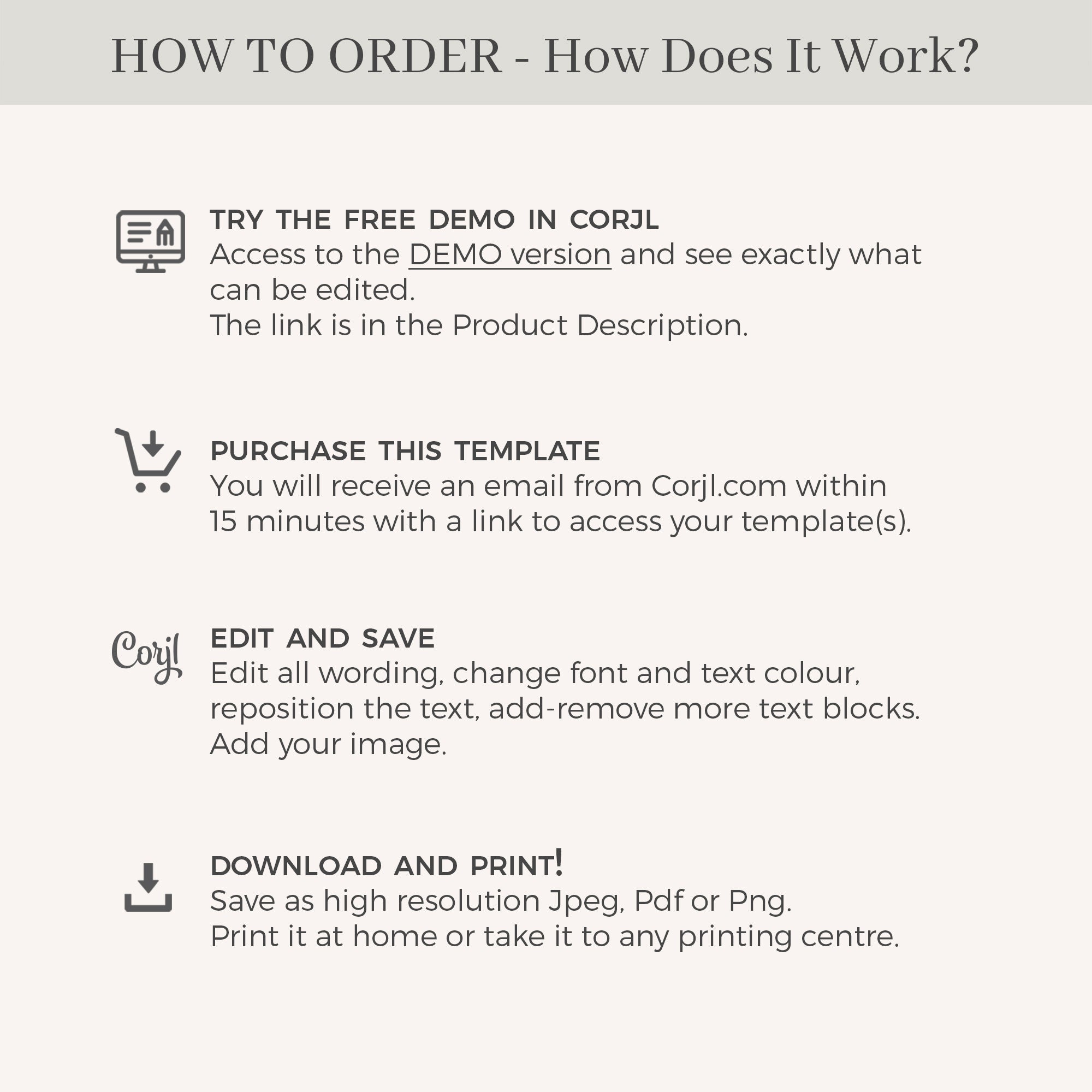 Sofia | Wedding Favor Sign Template