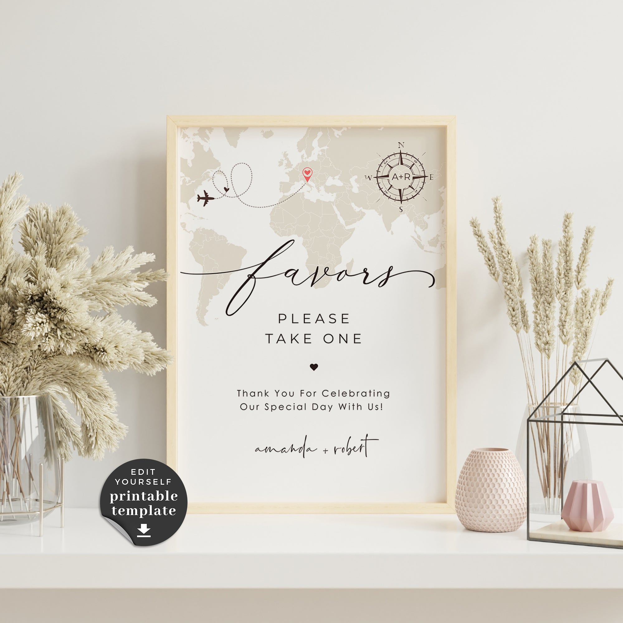 Sofia | Wedding Favor Sign Template