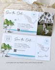 Mira | Tropical Save the Date Boarding Pass Template